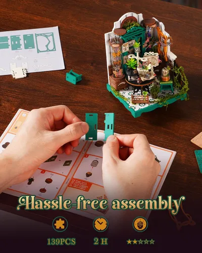 Vista 4 de Rolife Kit de casa de muñecas en miniatura para estudiar la naturaleza Taller de Pociones