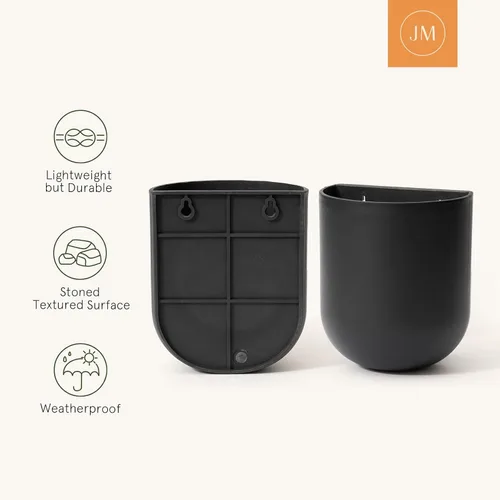 Vista 7 de La Jolie Maison Macetas colgantes de pared para plantas de interior, macetas colgantes para plantas de aire suculentas, juego de 2, 6 pulgadas