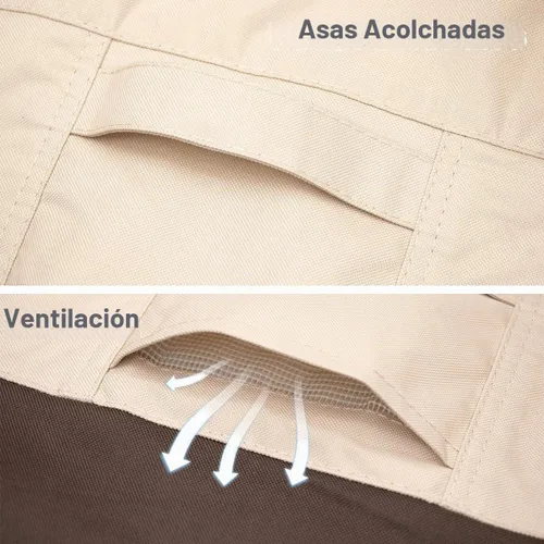 Vista 5 de Vailge Funda para Silla de Patio de Alto Respaldo, Fundas para Sillas de Exterior Impermeables, Funda para Silla de Comedor de 600D, Silla de Césped