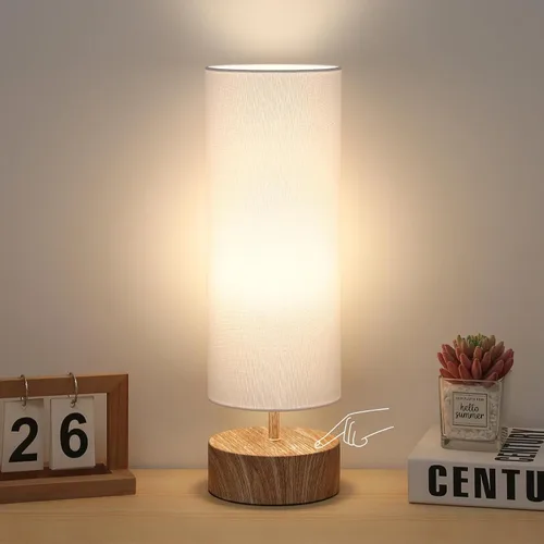 Vista 8 de Lámpara táctil de noche, lámpara de mesa de control táctil de 3 vías Sombra gris con base plateada