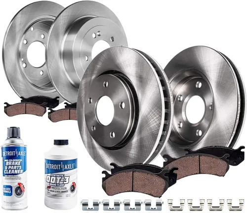 Vista 37 de Detroit Axle - Kit de frenos para 2005-2010 Scion TC Rotores de freno de disco delantero y trasero pastillas de freno de cerámica con hardware 2006