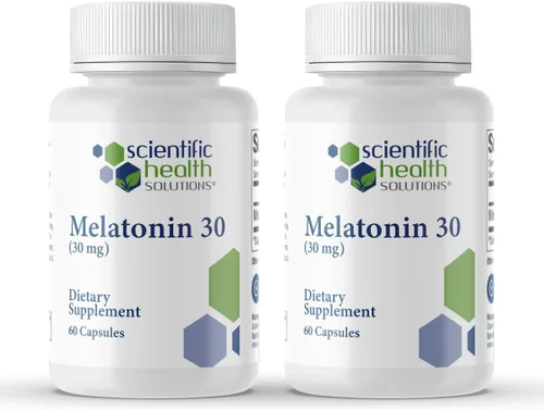 Vista 10 de Melatonina 30 mg Melatonina extra fuerte en cápsulas fáciles de tragar Vegana, sin OMG y sin gluten Extra fuerte hecha en Estados Unidos