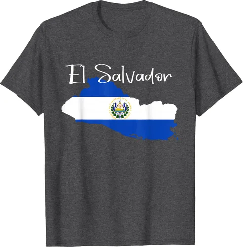 Vista 38 de Camiseta con la bandera de El Salvador, mapa de El Salvador, camiseta de Salvador para mujer