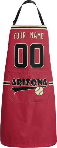 Vista 5 de ANTKING Custom Apron with Pocket Custom Any Name and Any Number Gifts for Dad Men Fans