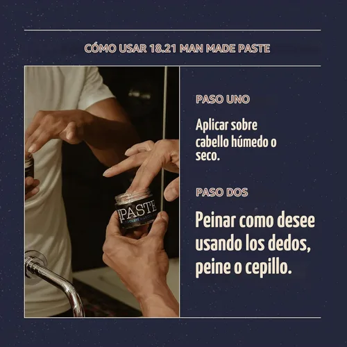 Vista 4 de 18.21 Man Made Producto de peinado para el cabello, 2oz. Aroma de caoba absoluto en pasta con acabado de brillo natural