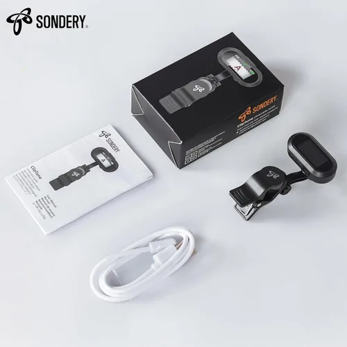 Vista 9 de Sondery afinador de guitarra y ukelele con clip recargable, pantalla TFT simple de fácil lectura, afinación extremadamente rápida y precisa