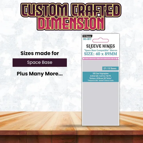 Vista 3 de Sleeve Kings Fundas para tarjetas estándar, 110 unidades, transparentes de 60 micrones de grosor, tamaño mini (1.575 x 3.504 in), compatibles