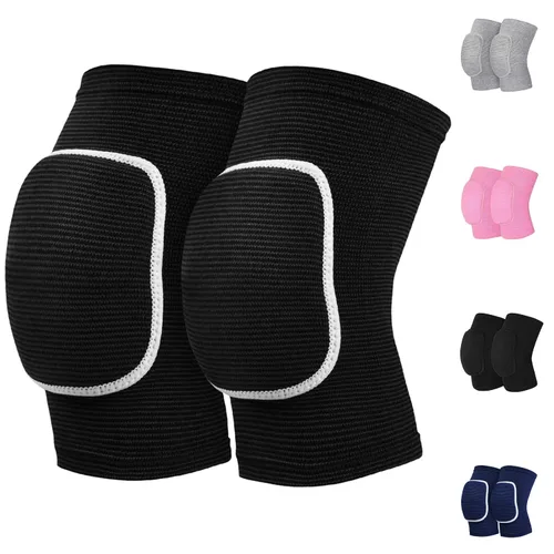 Vista 10 de HISFFOG Rodilleras de voleibol para mujeres, hombres, jóvenes, niñas, niños, rodilleras para voleibol, baloncesto, fútbol, baile, yoga, tenis
