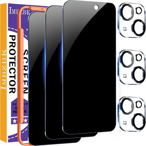 Vista 12 de IMBZBK [Eliminación automática de polvo] Paquete de 3 protectores de pantalla de privacidad para Google Pixel 10 Pro