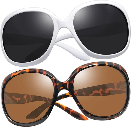Vista 204 de Joopin Lentes de sol de gran tamaño para mujer, polarizados, grandes, para conducción, protección UV, grandes sombras
