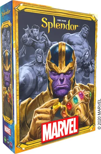 Vista 2 de Asmodee Juego de mesa Marvel Splendor: une héroes y gemas en una aventura de estrategia épica, juego familiar para niños y adultos, a partir de 10