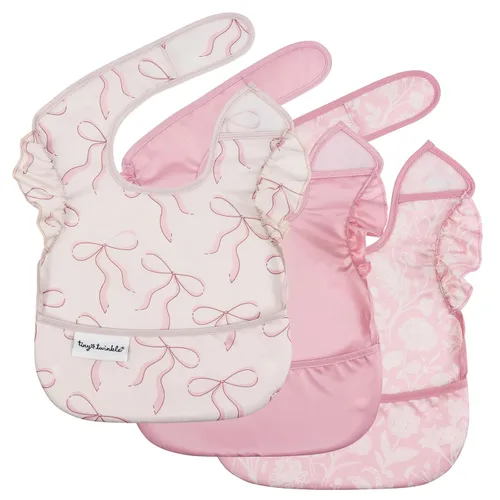 Vista 26 de Tiny Twinkle Baberos Antiderrame para Comer para Bebé Baberos Impermeables y Limpiables para Niños Pequeños con Bolsillo de Recolección Baberos