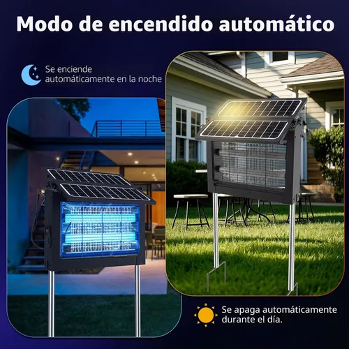Vista 4 de OnBeam Exterminador de insectos solar al aire libre, asesino de mosquitos Negro (Night Black)