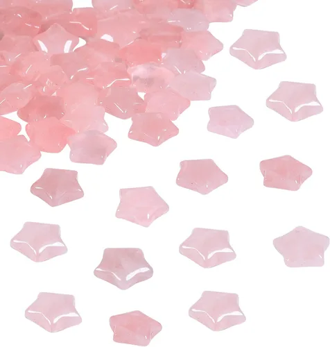 Vista 14 de Rockcloud Paquete de 10 piedras de bolsillo de cristal en forma de estrellas, piedras pulidas para la preocupación para la curación de reiki, yoga