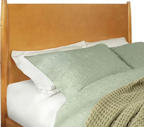 Vista 9 de Crosley Furniture Landon - Juego de cama de madera, bellota, tamaño Queen