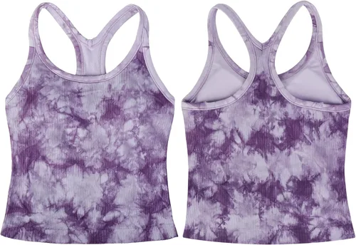 Vista 15 de sphinx cat - Camiseta corta de entrenamiento para mujer, camiseta sin mangas, acanalada, con espalda cruzada y brasier integrado