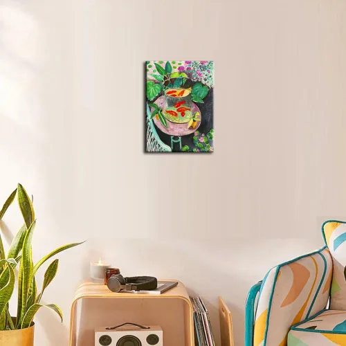 Vista 3 de Henri Matisse Goldfish 1911 - Arte de pared enmarcado famosa pintura de Matisse, carteles estéticos sobre lienzo de 12 x 16 pulgadas, decoración