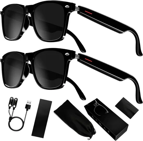 Vista 7 de Anteojos inteligentes con canciones escuchables, lentes de sol inalámbricos Bluetooth inteligentes para mujeres y hombres
