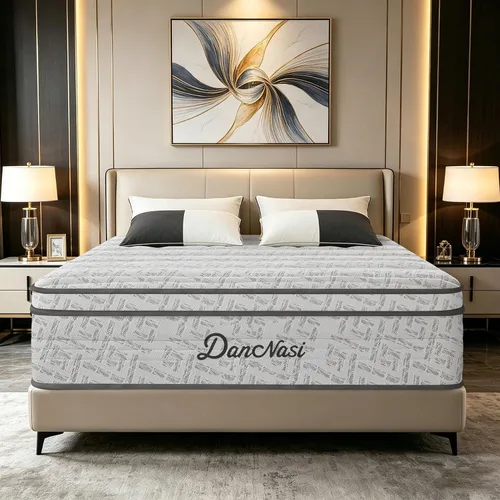Vista 12 de Twin Mattress, 10 inch Twin Size Mattress Luxury Hybrid with Memory Foam & Pocket Springs for Dual Additional Support and Motion Isolation, Medium
