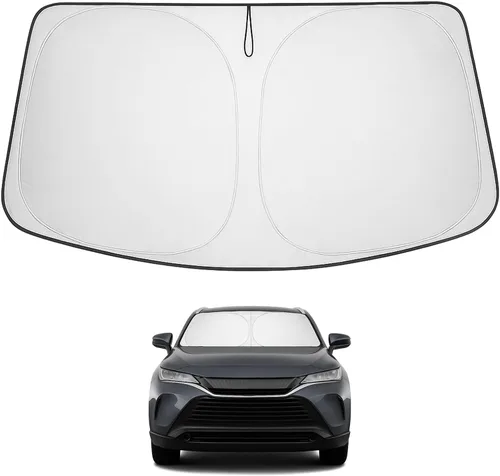 Vista 38 de Proadsy Parasol para parabrisas Rivian R1S 2022-2025 2026 de 4 capas plegable, protector de parasol frontal que bloquea los rayos UV, mantiene