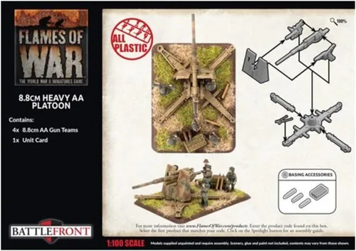 Vista 2 de Flames of War: Pelotón AA pesado alemán de 3.5 in (guerra tardía)
