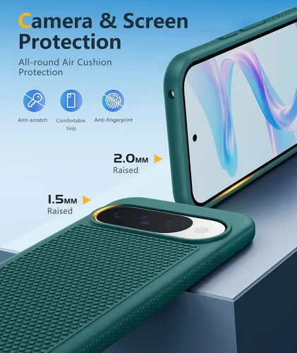 Vista 404 de FNTCASE Funda para iPhone 17 Pro: Fundas delgadas translúcidas de color azul claro compatibles con MagSafe, protección completa de la cámara