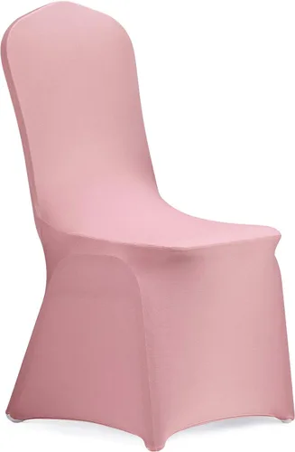 Vista 9 de Peomeise - 6 piezas de funda elástica de elastano para sillas, para bodas, fiestas, banquetes y eventos (negro, 6)