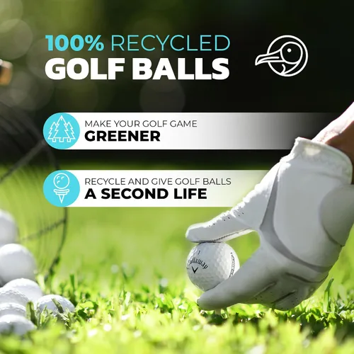 Vista 2 de ZUSSET 100% Recycled Golf Balls - Handpicked & Assorted HIT Away Used Golf Ball Bag - Ready to Play - Ideal for Driving Range Practice & Course