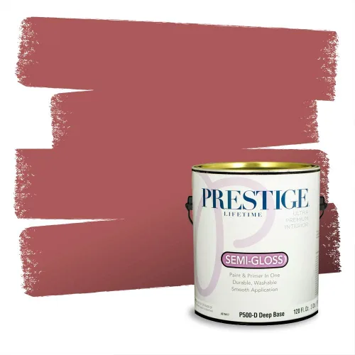 Vista 124 de Prestige Paints Pintura exterior e imprimación en uno, 1 galón, plano, coincidencia comparable de Valspar* Amber Rose*