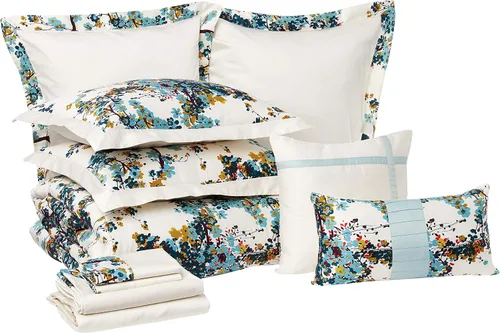 Vista 7 de Tribeca Living Juego de cama de 12 piezas en una bolsa, 100% algodón, incluye edredón de gran tamaño, dos fundas, cojines decorativos, sábanas