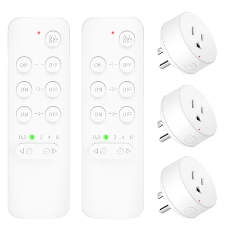 Vista 28 de NineLeaf - Enchufe de salida de control remoto, interruptor de luz de encendido y apagado inalámbrico desmontable 500FT Light Plug Decorator