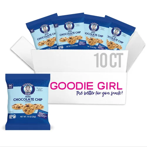 Vista 10 de Goodie Girl - Mini galletas de azúcar morena, galletas sin gluten para niños, paquetes de 100 calorías, sin maní, envueltas individualmente