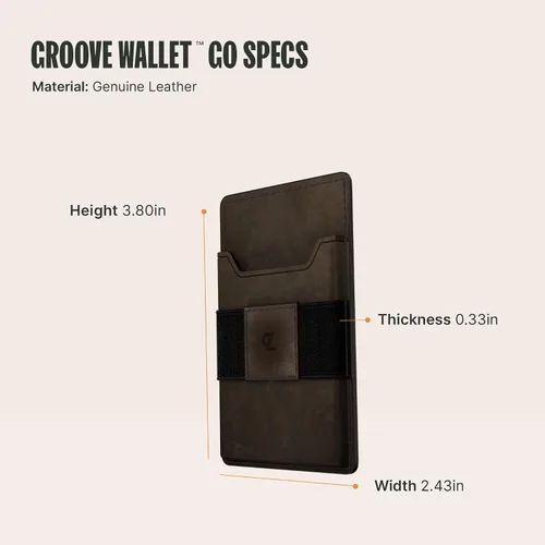 Vista 7 de Groove Life Groove Wallet Go - Soporte para tarjetas de crédito con tecnología de microsucción intercambiable minimalista para hombre con Magsafe