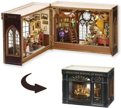 Vista 9 de Kit de casa en miniatura con muebles, mini cubo abierto y cerrado