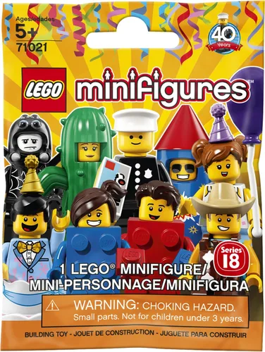 Vista 3 de LEGO Minifigure Serie 18: Fiesta - 1 Figura Kit de Construcción 7 piezas