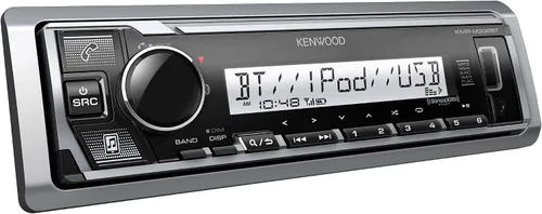Vista 2 de Kenwood KMR-M332BT Estéreo para Auto y Marina - Single Din, Audio Bluetooth, USB MP3, Entrada Aux, Radio AM FM SiriusXM Ready, Resistente a