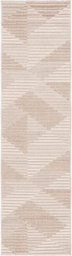 Vista 4 de SAFAVIEH Global Collection - Alfombra de pasillo, 2 pies 2 pulgadas x 8 pies, diseño beige y marfil, no desprende pelusa y de fácil cuidado