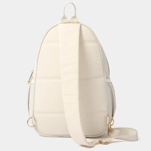 Vista 2 de Bolsa de pickleball para mujer, acolchada y elegante, correa de hombro ajustable, 2 compartimentos de almacenamiento para remos, bolas, zapatos