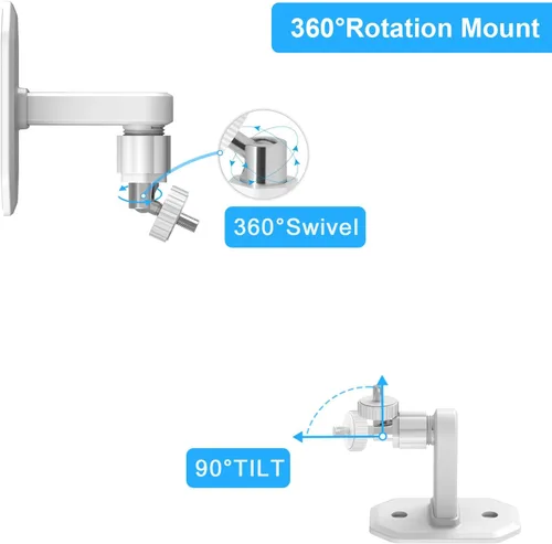 Vista 5 de AOZTSUN Soporte ajustable para monitor de bebé compatible con HelloBaby HB6550 HB65/HB66/HB248, ANMEATE SM935E, Nanit Pro Smart Baby Monitor Montaje