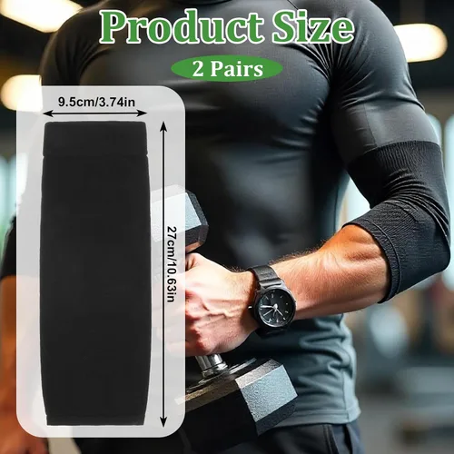 Vista 3 de 2 pares de mangas protectoras de compresión para el antebrazo para mujer, manga protectora de compresión para el antebrazo para mujeres y hombres