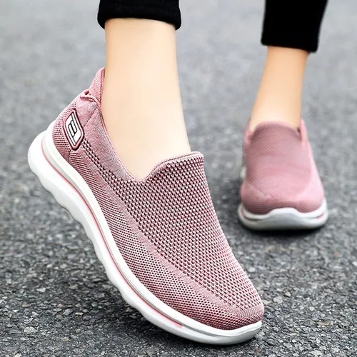 Vista 4 de JWSVBF Zapatos deportivos de cuña oculta para mujer, transpirables, brillantes, con diamantes de imitación, zapatos casuales de negocios, unisex, a
