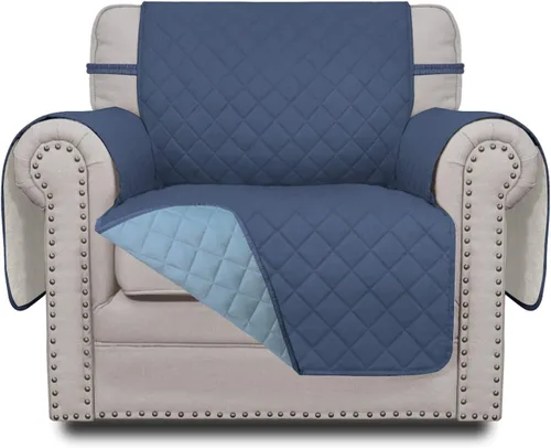 Vista 247 de Easy-Going - Funda reversible para sofá, resistente al agua, con varillas de espuma y correas elásticas, protector de muebles para mascotas y perros