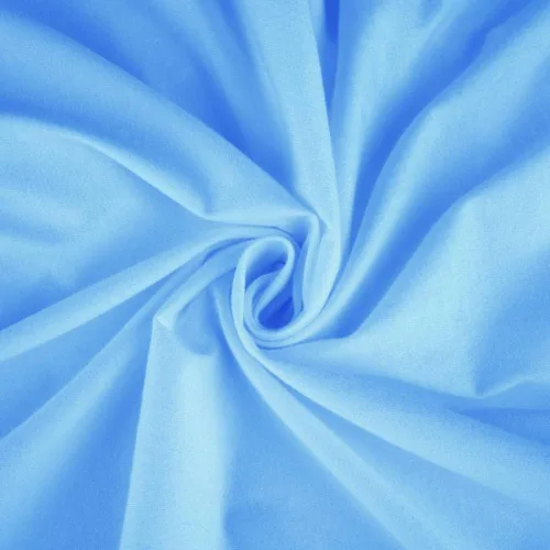 Vista 2 de SheetWorld - Sábana bajera ajustable de 100% algodón para moisés, 15 x 33, color azul bebé, fabricada en Estados Unidos