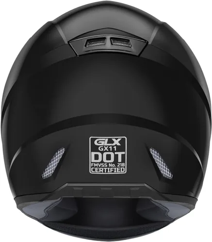 Vista 5 de GLX GX11 - Casco compacto de motocicleta, negro, pequeño, cara completa con visera tintada, aprobado por DOT El arte de la comodidad cómoda