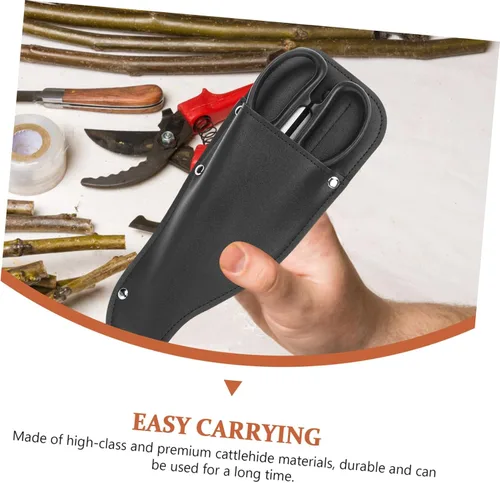 Vista 9 de Happyyami Pinza de podadora de cuero para tijera, abrazaderas de inglete para recortar alicates, soporte para herramientas de caza, protector