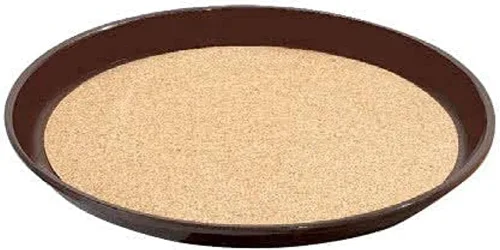 Vista 2 de G.E.T. NS-1014-BR Bandeja rectangular antideslizante de plástico sin BPA, de 10 x 14 pulgadas, color marrón