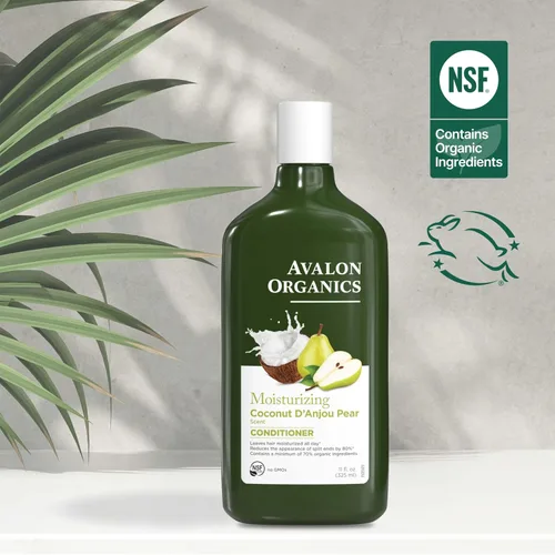Vista 5 de Avalon Organics Acondicionador de pera de coco totalmente natural, 11 onzas líquidas