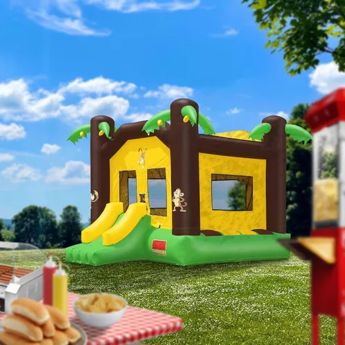 Vista 5 de Cloud 9 Casa inflable de grado comercial con soplador – 100% PVC 17' x 13' gorila inflable