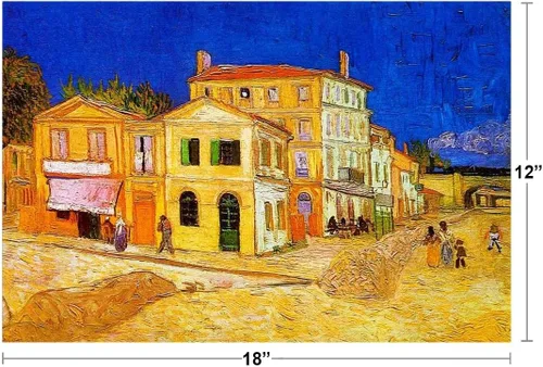 Vista 3 de Vincent Van Gogh - Arte de pared de Van Gogh The Yellow House Van Gogh, estilo de pintura de retrato impresionista, arte fino, decoración del hogar