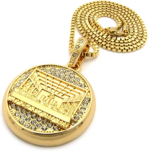 Vista 2 de Shiny Jewelers USA - Collar con cadena de eslabones cubanos para hombre